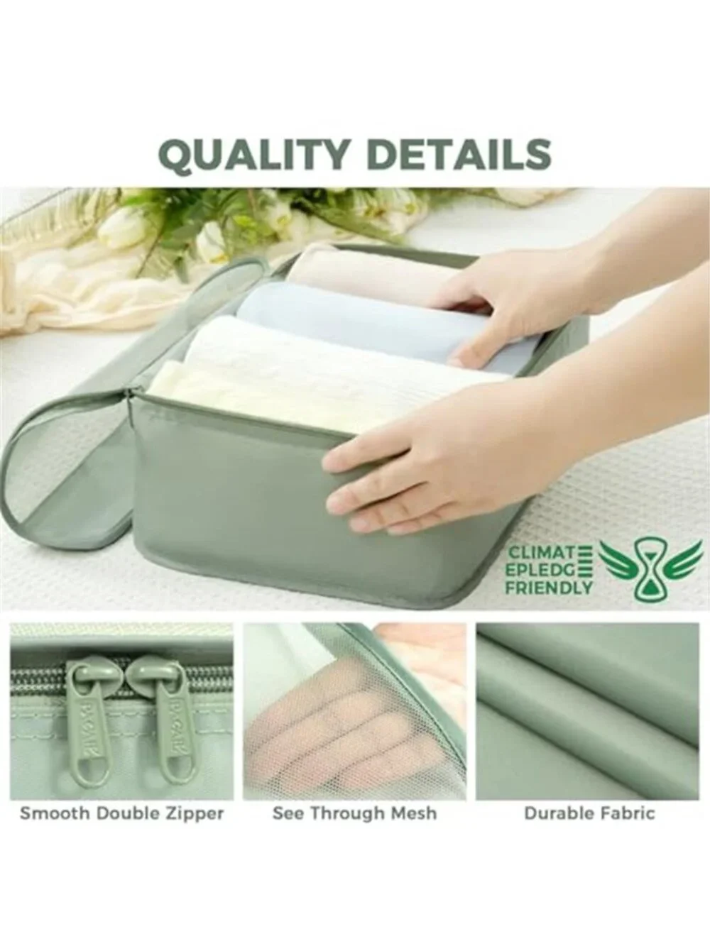Travel Packing Cubes 9 Piece Luggage Organizer Set Compression Storage Bags